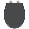 vidaXL Toilet Seat Anthracite 47 x 37 x 4 cm Duroplast