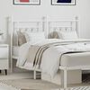 vidaXL Metal Headboard White 150 cm