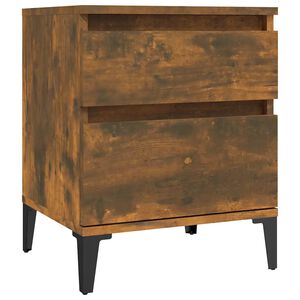 vidaXL Bedside Cabinet Smoked Oak 40x35x50 cm