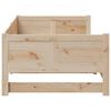 vidaXL Pull-out Day Bed Natural 180 x 200 cm Solid Pine Wood