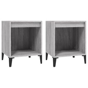 vidaXL Bedside Cabinets 2 pcs Grey Sonoma 40x35x50 cm