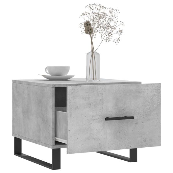 vidaXL Coffee Table Concrete Grey 50x50x40 cm Engineered Wood