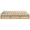 vidaXL Bed Frame without Mattress Sonoma Oak 180x200 cm Super King Super King Size