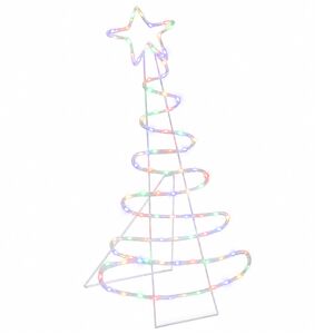 vidaXL LED Sign Christmas Tree LOVIISA 100 LEDs Multicolour 51 x 99 cm