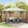vidaXL Gazebo with Nets 300x400x265 cm Cream
