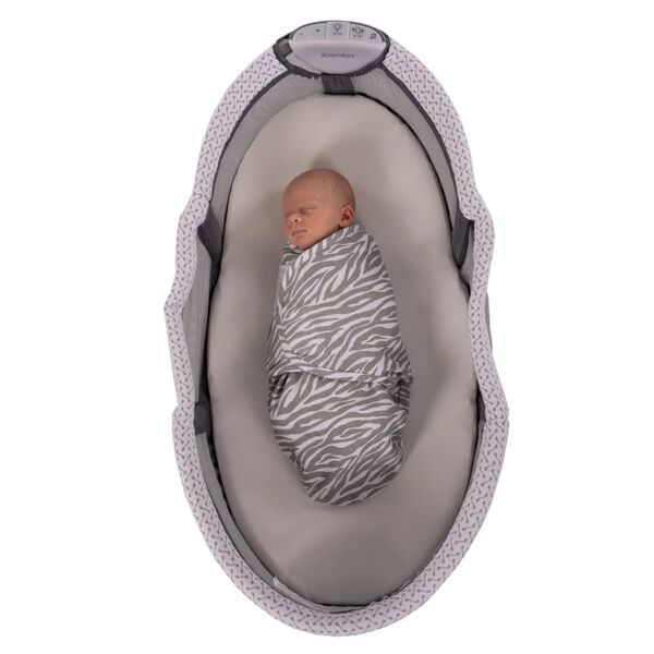 Bo Jungle Wrap Swaddling Blanket Grey and White Tiger S