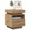 vidaXL Bedside Cabinets with LED Lights 2 pcs Artisan Oak 40x39x48.5 cm