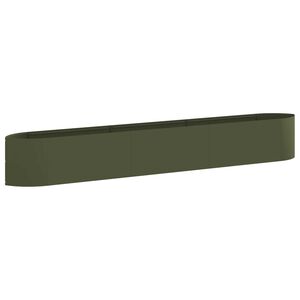 vidaXL Raised Garden Bed Olive Green 300 x 40x 40 cm Steel
