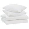 vidaXL Duvet with Pillow 3 pcs White Microfibre