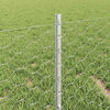 vidaXL Fence with Post Silver 0.4 x 50 m Steel