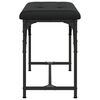 vidaXL Dining Bench Black 62x32x45 cm Steel and Faux Leather