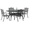 vidaXL Garden Dining Set 5 pcs Black Aluminium