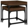 vidaXL Side Tables 2 pcs Brown Oak Engineered Wood