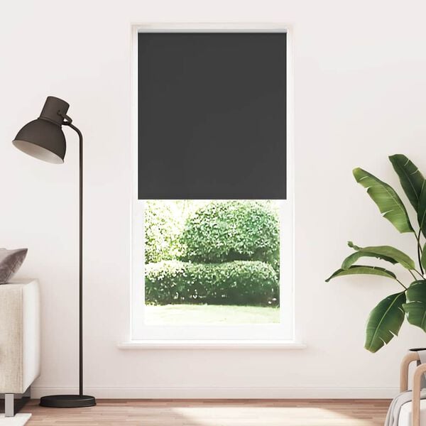 vidaXL Roller blind blackout 104.4x230 cm Fabric Width 100 cm black