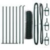 vidaXL Hexagonal Fence with Concrete Base 10 x 0.4 m PVC-Coated Steel