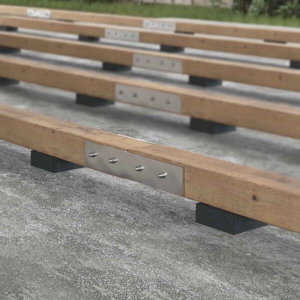 vidaXL Rubber Granulate Patio Pad Black 9 x 9 x 0.3 cm Rubber