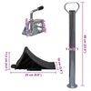 vidaXL Trailer Jack Wheel 60 mm with 2 Support Tubes and 3 Split Clamps