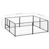 vidaXL Dog Kennel Black 4 m&sup2; Steel