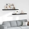 vidaXL Floating Wall Shelves 2 pcs Black 120x23.5x3.8 cm MDF