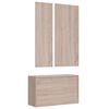 vidaXL 3-Door Wardrobe Grey 118x50x171.5 cm Pine Panama Range