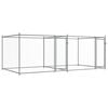 vidaXL Dog Cage with Doors Grey 4x2x1.5 m Galvanised Steel