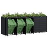 vidaXL Wheelie Bin Storage for 5 Bins Black 340 x 77.5 x 121.5 cm