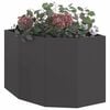 vidaXL Corner Planter Black 60 x 60 x 50 cm Steel