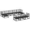 vidaXL Garden Sofa Set 10 pcs Black Aluminium