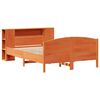 vidaXL Bookcase Bed without Mattress Wax Brown 150x200cm Solid Wood Pine