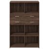 vidaXL Highboard Brown Oak 80x42.5x124 cm Engineered Wood