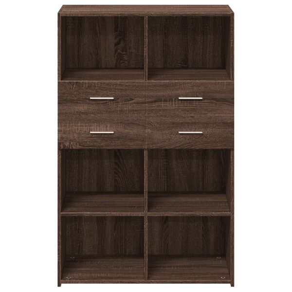 vidaXL Highboard Brown Oak 80x42.5x124 cm Engineered Wood