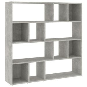vidaXL Book Cabinet/Room Divider Concrete Grey 105x24x102 cm