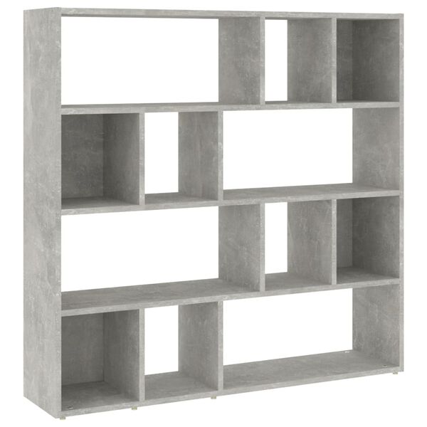 vidaXL Book Cabinet/Room Divider Concrete Grey 105x24x102 cm