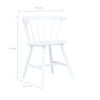vidaXL Dining Chairs 2 pcs White Solid Rubber Wood