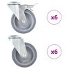 vidaXL 12 pcs Bolt Hole Swivel Casters 100 mm