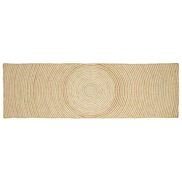 vidaXL Rug Natural and White 60 x 250 cm Jute