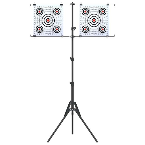 vidaXL Target Stand Folding Black and White 82.5 x 51 x 150 cm Metal