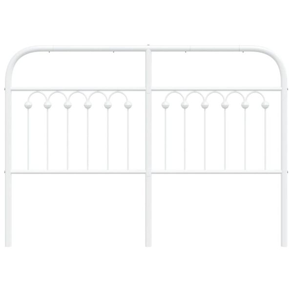 vidaXL Metal Headboard White 140 cm