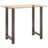 vidaXL Bar Table Legs Natural Steel 2 pcs 60x(110-111) cm Steel