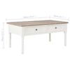 vidaXL Coffee Table White 100x55x45 cm Wood