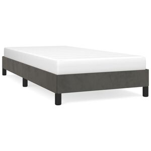 vidaXL Bed Frame without Mattress Dark Grey 90x190 cm Single Single Velvet