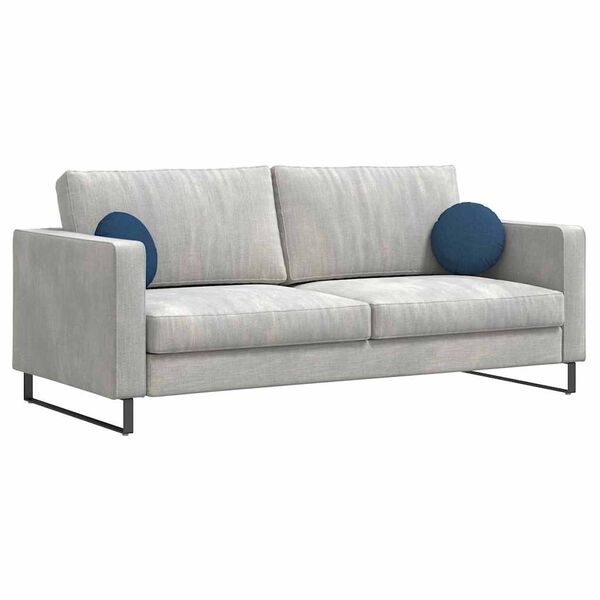 vidaXL Seat Cushions 2 pcs Blue &Oslash;30 x 13 cm Fabric