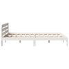 vidaXL Bed Frame without Mattress White 150x200 cm King Size Solid Wood Pine