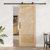 vidaXL Sliding Door ORKDAL Brown 83 x 211 cm Solid Pine Wood