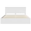 vidaXL Bed Frame with Headboard White 200 x 200 cm Solid Pine Wood