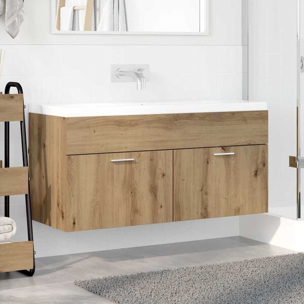 vidaXL Sink cabinet with Storage with Door Artisan Oak Engineered Wood