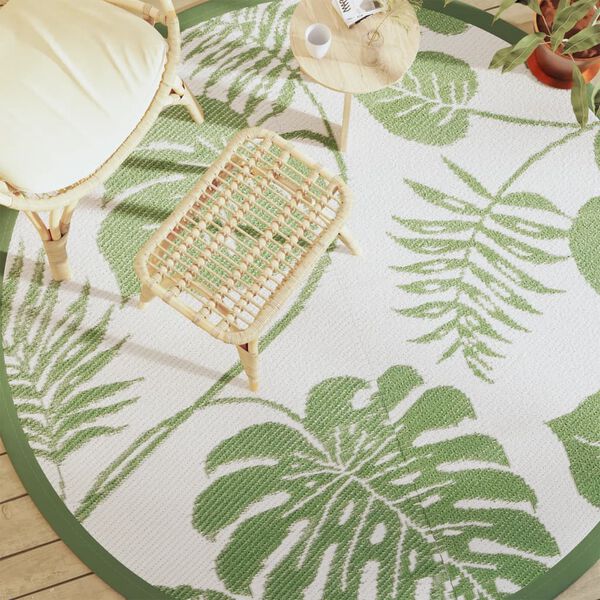 vidaXL Outdoor Carpet ARAKIL Green Ø200 cm PP