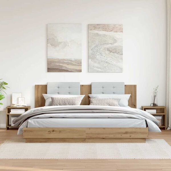 vidaXL Bedside Cabinets 2 pcs Aritisian Oak 40x30x40 cm Engineered Wood