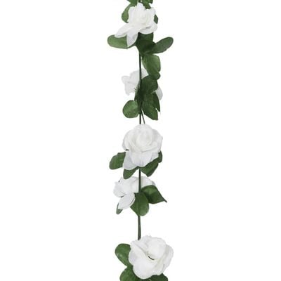 vidaXL Artificial Flower Garlands 6 pcs Spring White 250 cm