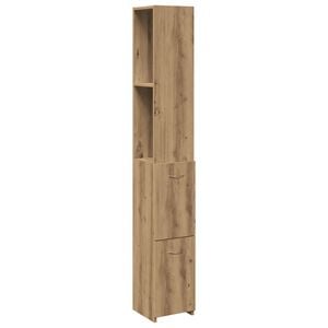 vidaXL Bathroom Cabinet Artisan Oak 25x25x170 cm Engineered Wood